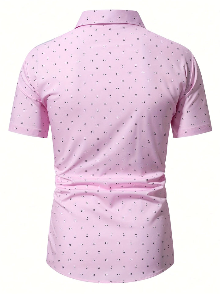 Rowen - Camisa de manga corta con estampado de tacto suave
