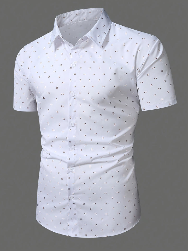 Rowen - Camisa de manga corta con estampado de tacto suave