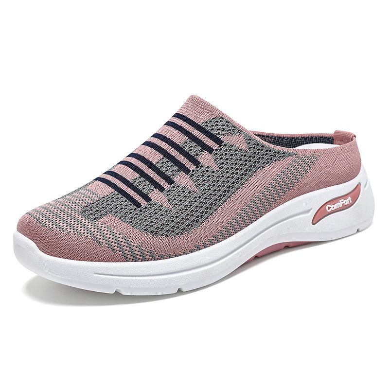 Quenby - Tenis de punto sin cordones de estilo casual