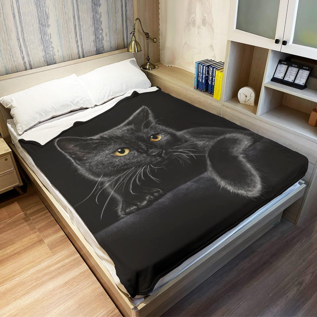 Kairis - Manta Decorativa de Gato Nocturno