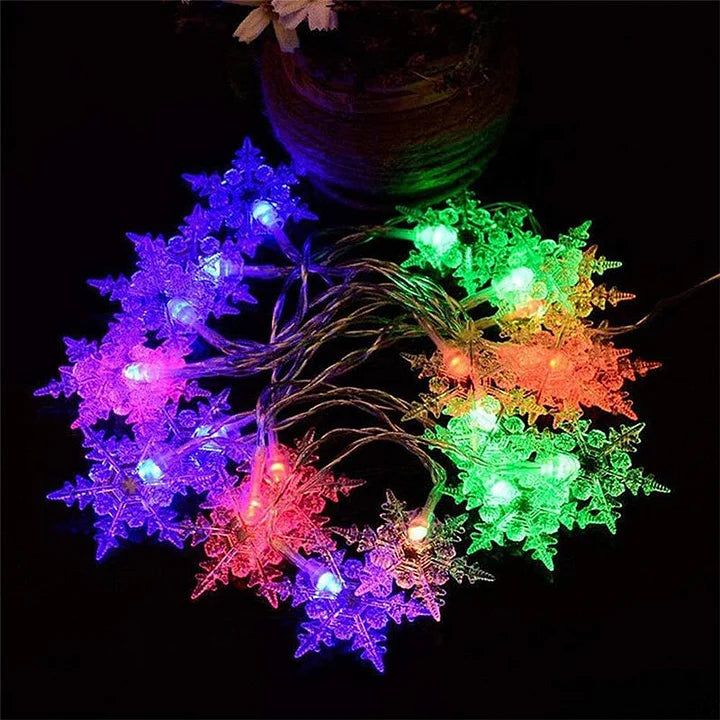 Raynette - Luces de Cortina en Forma de Copo de Nieve LED