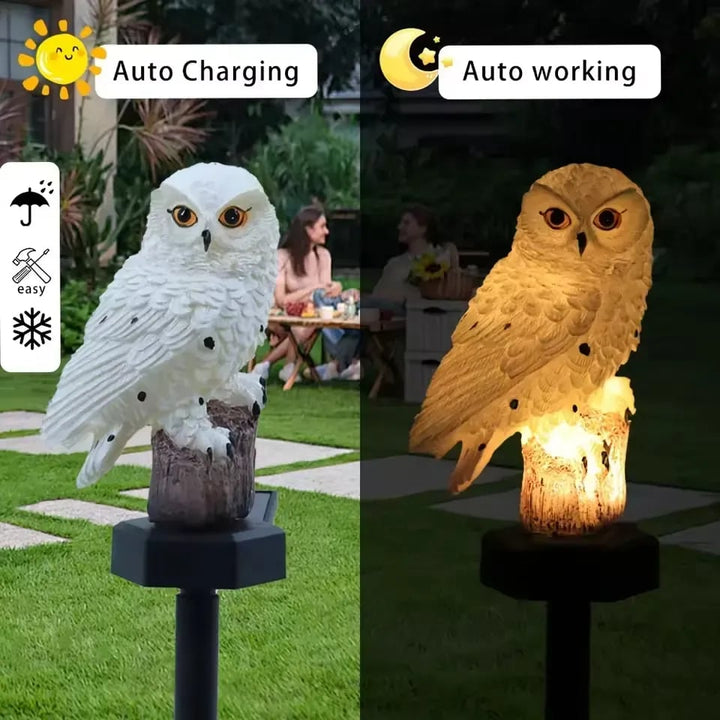 Amora - Lámpara decorativa para jardín con forma de búho