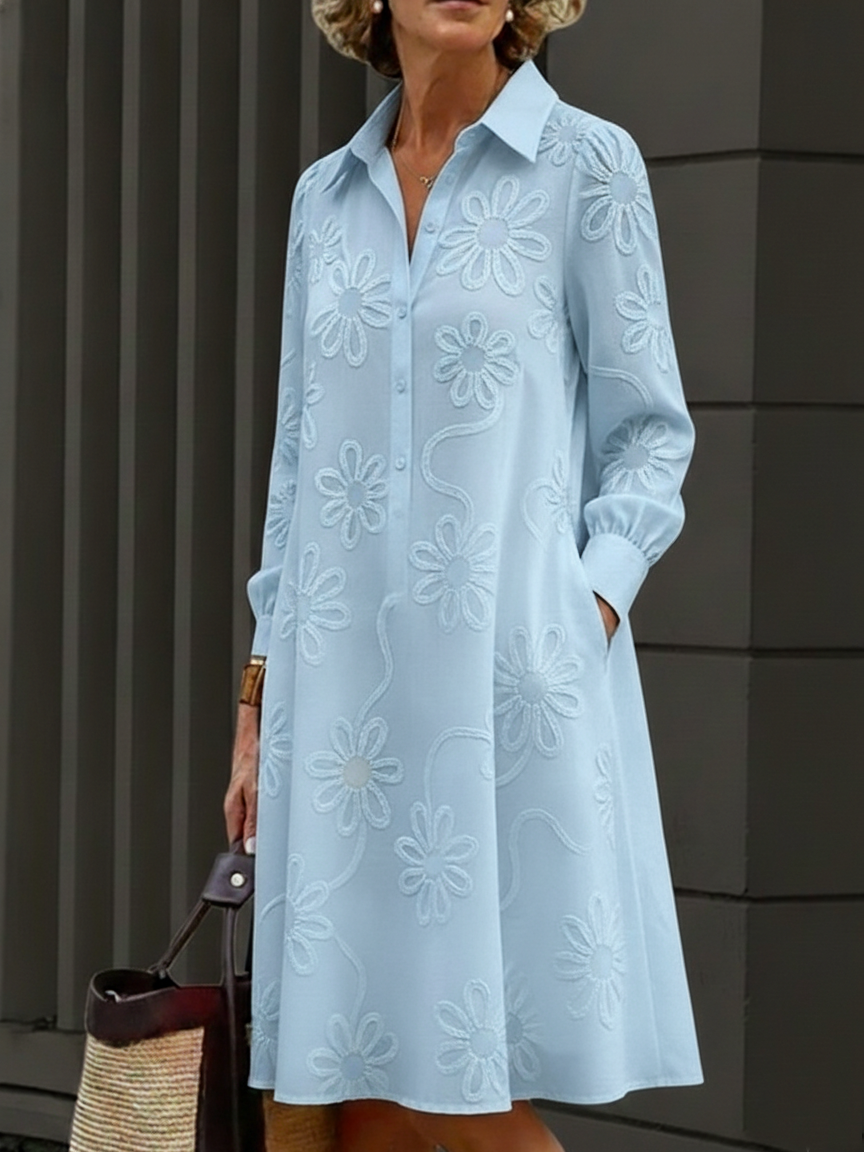 Sirelin - Vestido Camisero Midi de Tacto Suave