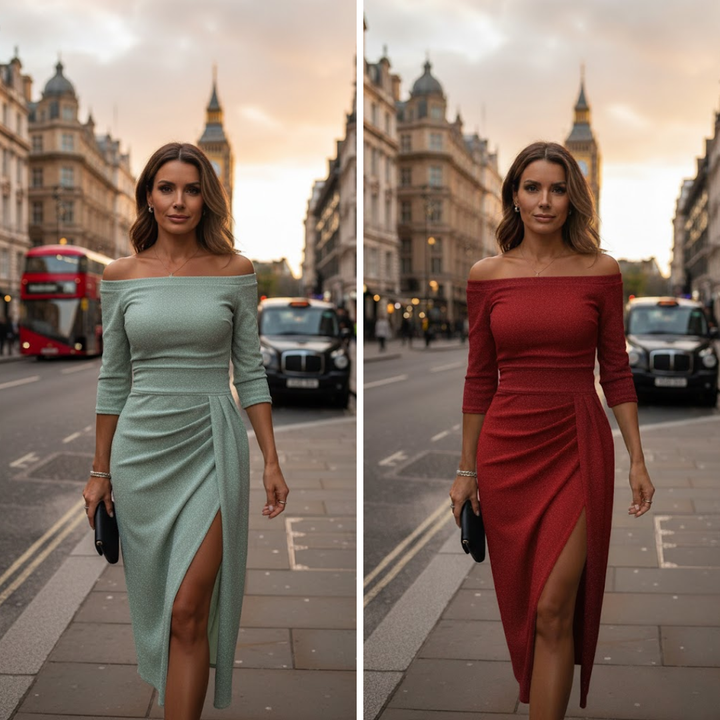 Evalora - Vestido Midi Casual Elegante