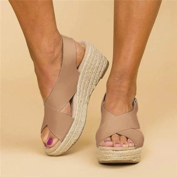 Zadie - Sandalias de plataforma con tiras cruzadas casuales