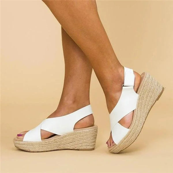 Zadie - Sandalias de plataforma con tiras cruzadas casuales