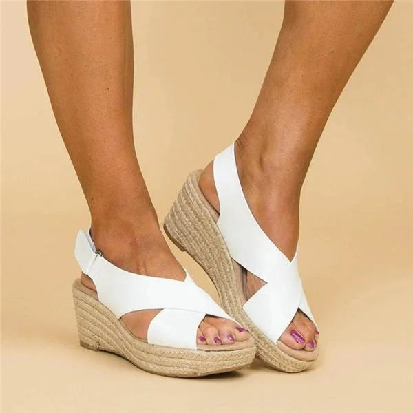 Zadie - Sandalias de plataforma con tiras cruzadas casuales