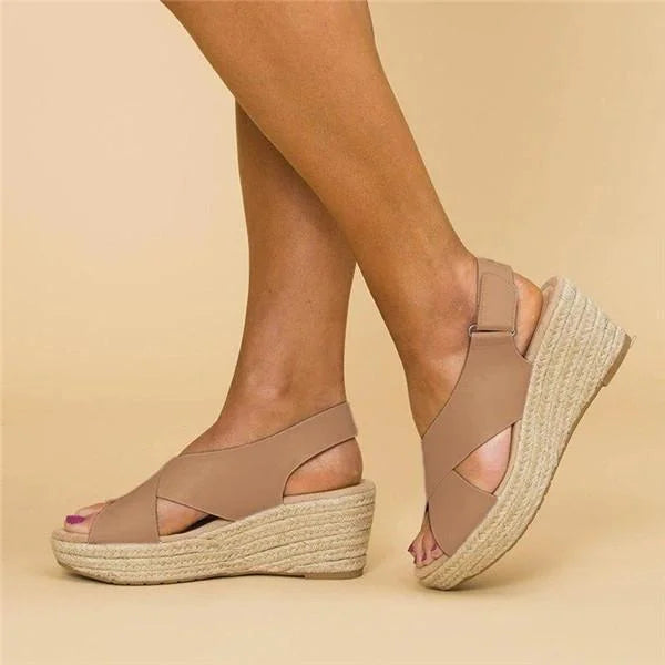 Zadie - Sandalias de plataforma con tiras cruzadas casuales