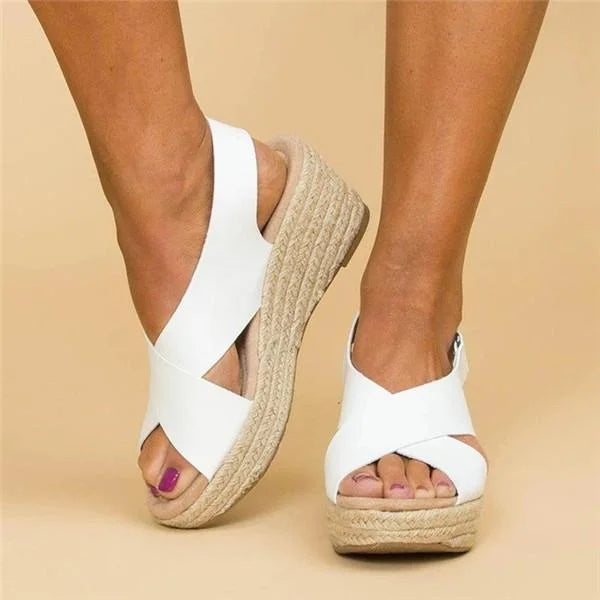 Zadie - Sandalias de plataforma con tiras cruzadas casuales
