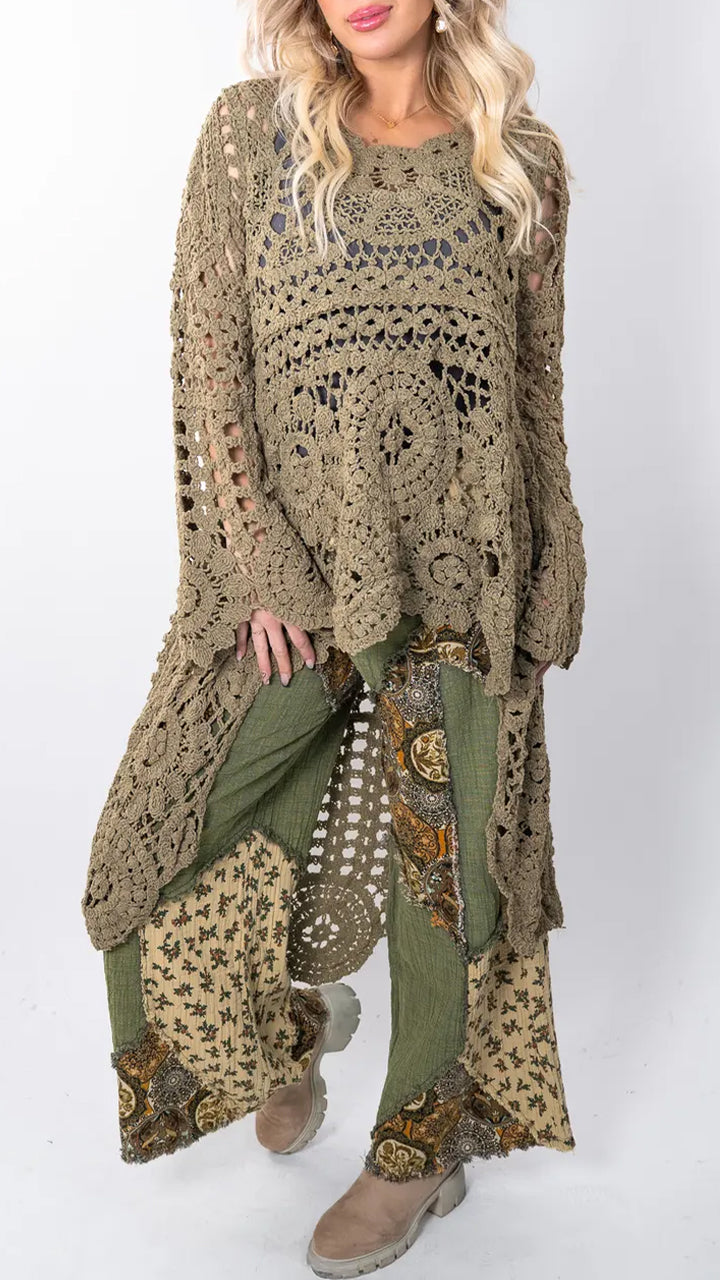 Soralen - Top de Crochet Casual Estiloso