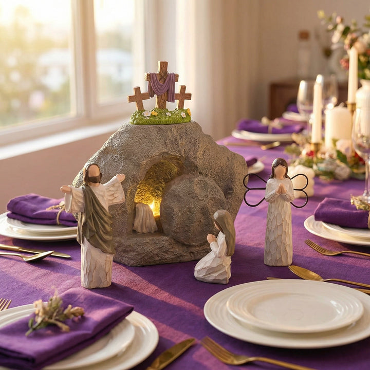 Celinea - Set decorativo con escena de la Pascua de Resurrección