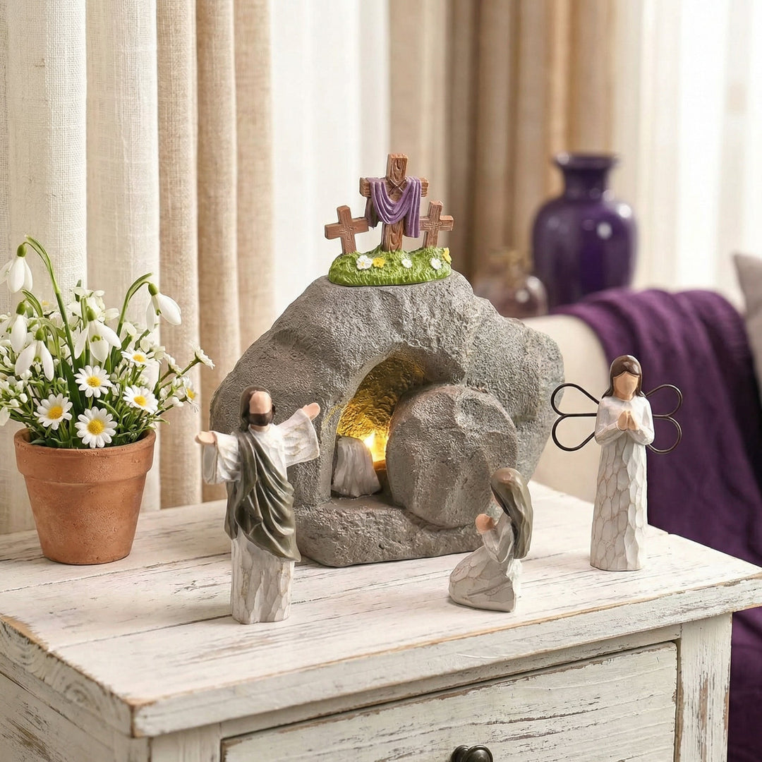 Celinea - Set decorativo con escena de la Pascua de Resurrección