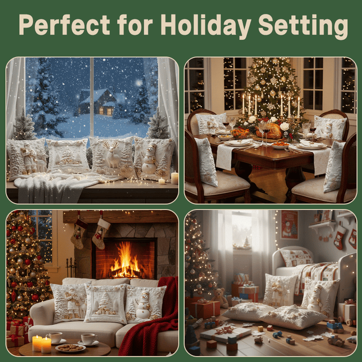 Jeslynn - Fundas de Cojín Navideñas para Sofá