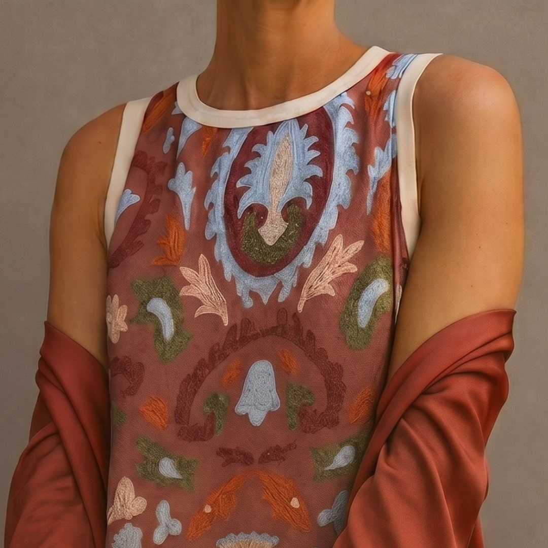 Lilith - Conjunto de vestido midi estampado y cárdigan largo