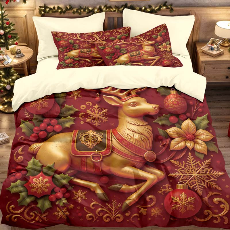 Inyarae - Juego de Ropa de Cama Navideña