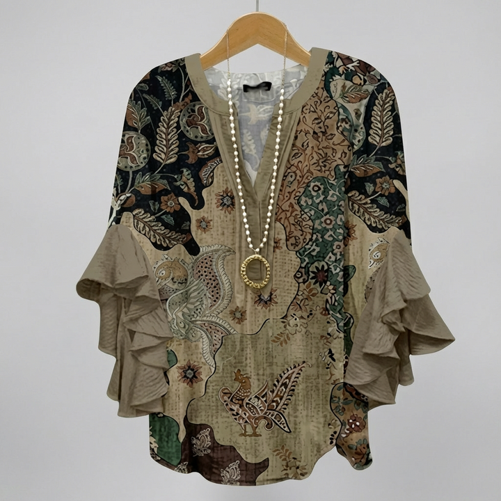 Xylarae - Blusa suave al tacto con escote en V