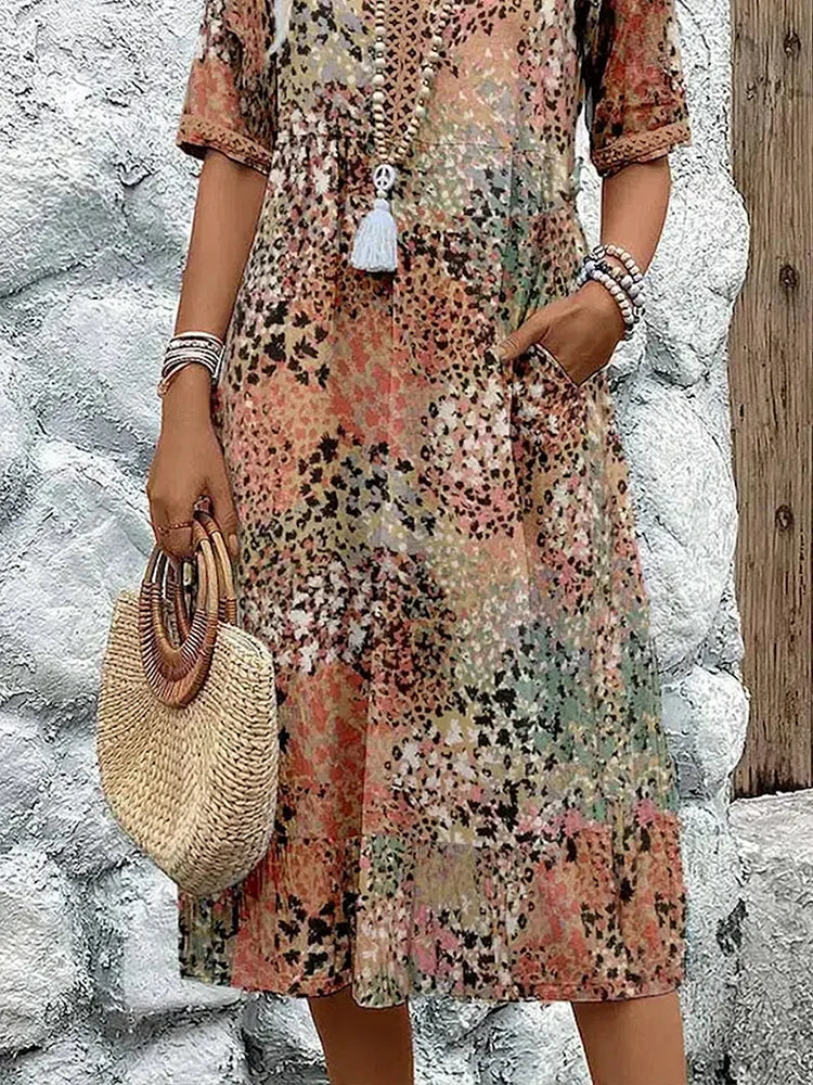 Lysanna - Vestido midi ligero con escote en V