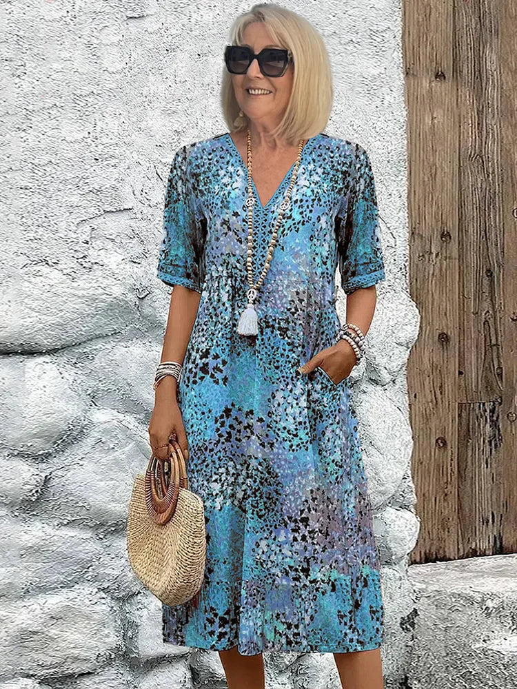 Lysanna - Vestido midi ligero con escote en V