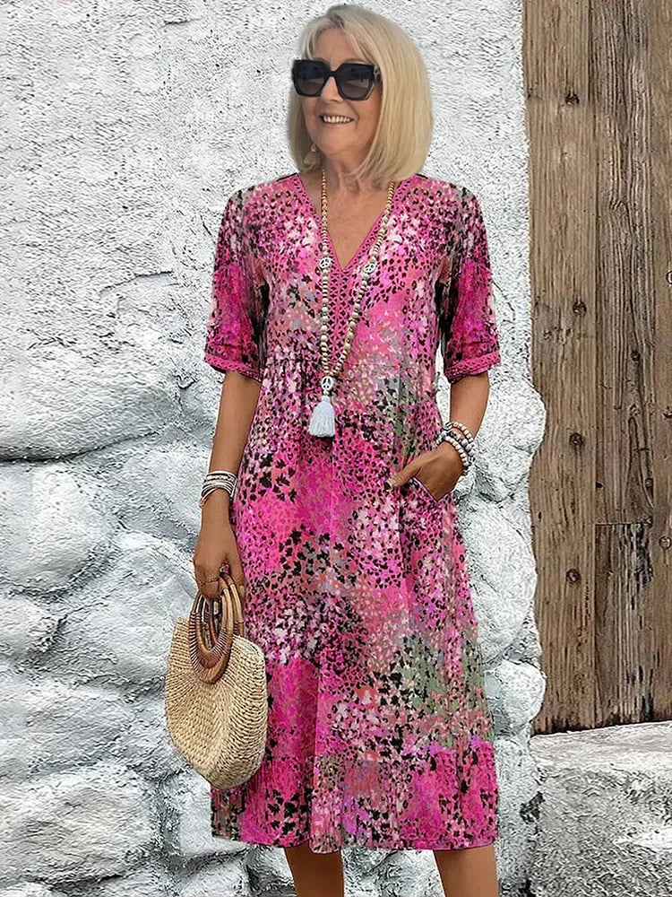 Lysanna - Vestido midi ligero con escote en V