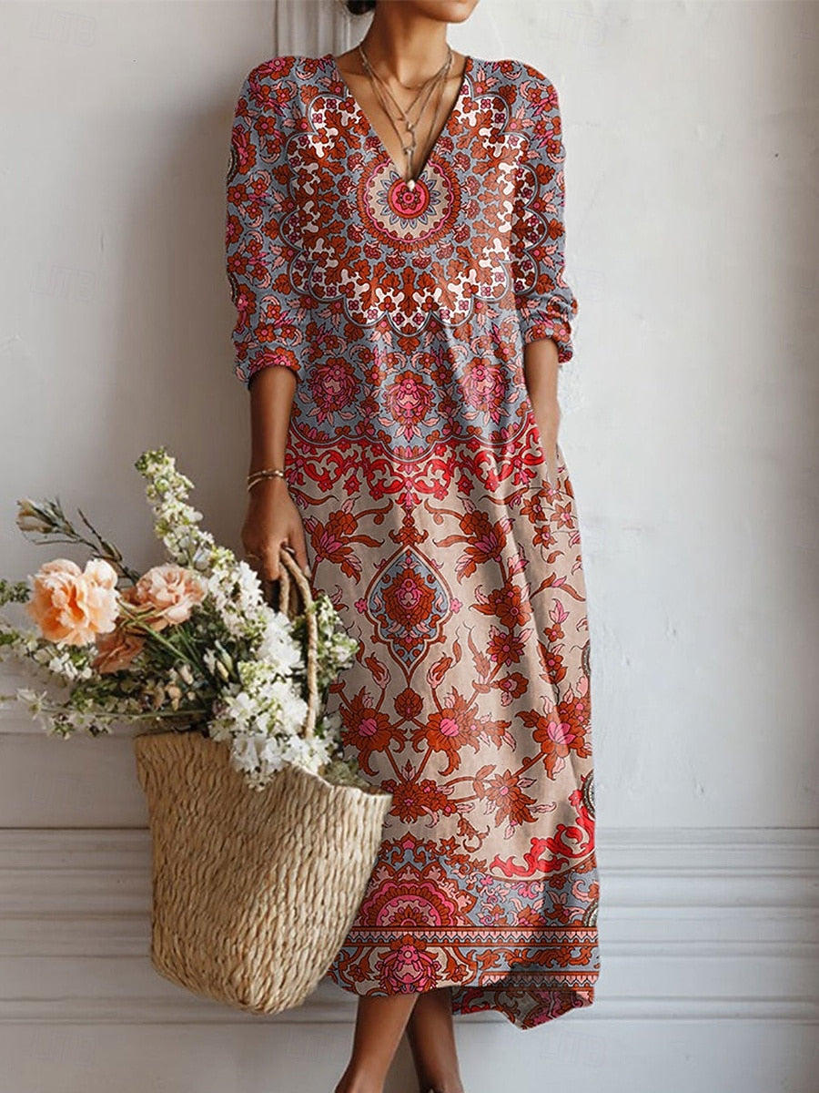 Felicidad - Vestido floral de tacto suave