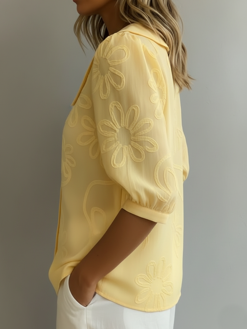 Perina - Blusa floral de tacto suave