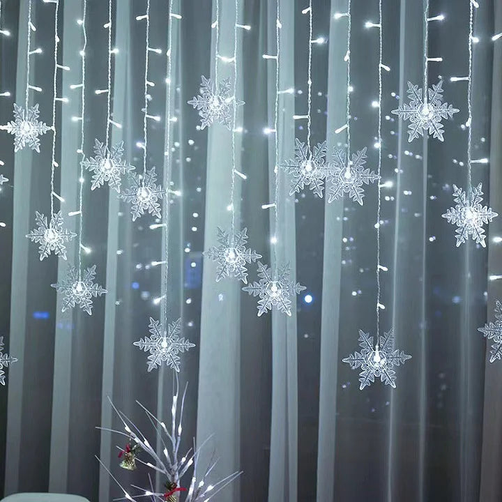 Raynette - Luces de Cortina en Forma de Copo de Nieve LED