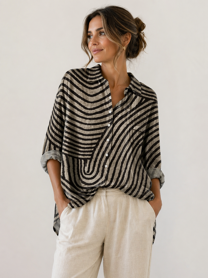 Primrose - Blusa artística de manga larga
