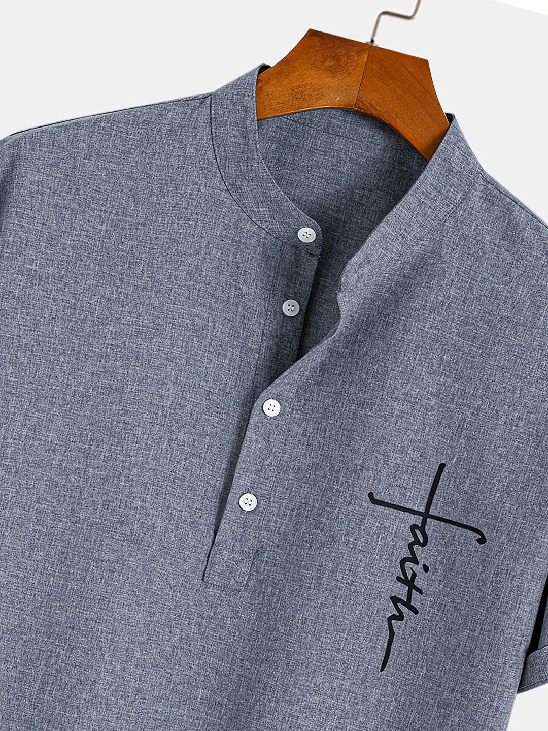 Harlan - Camisa de cuello alto texturizada