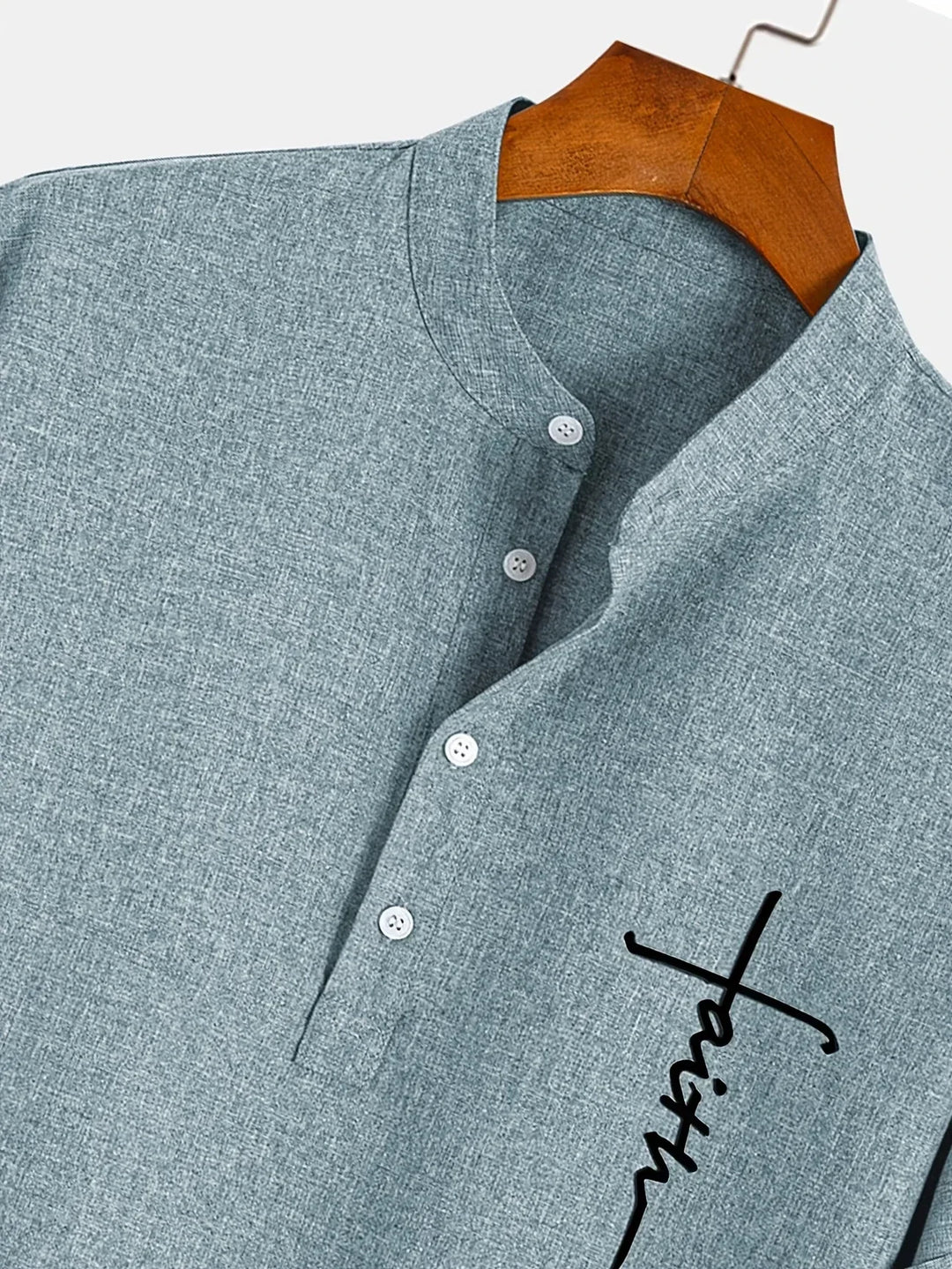 Harlan - Camisa de cuello alto texturizada