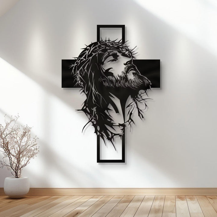 Cyras - Arte de Pared Metálico con Cruz de Jesús