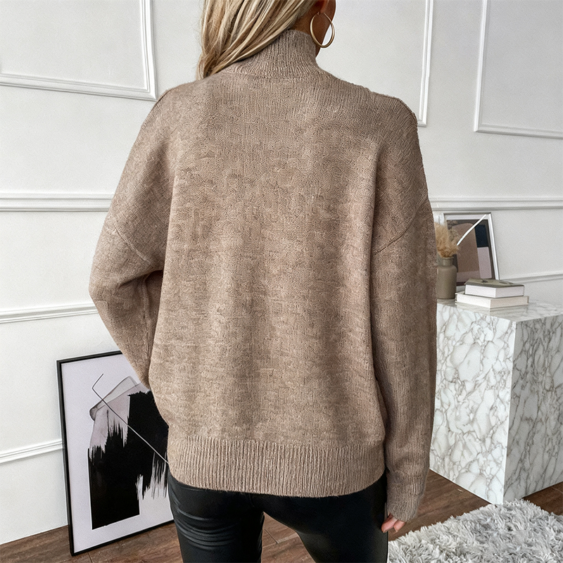 Aurenna - Suéter de Cuello Alto Casual Estiloso