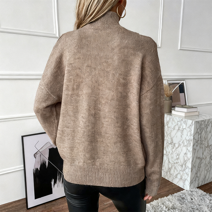 Aurenna - Suéter de Cuello Alto Casual Estiloso