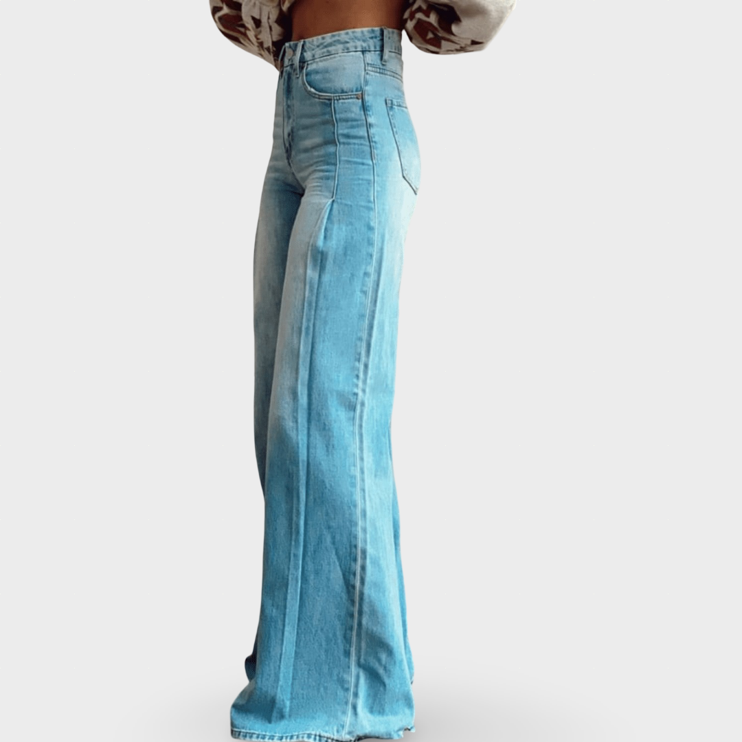 Mirise - Pantalón de pierna ancha de tiro alto, suave al tacto