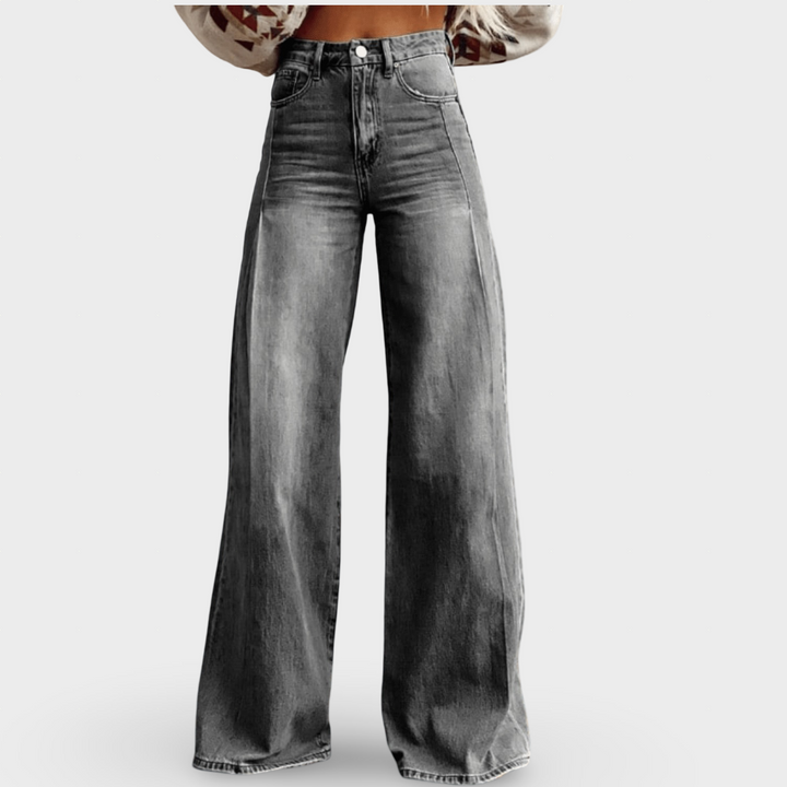 Mirise - Pantalón de pierna ancha de tiro alto, suave al tacto