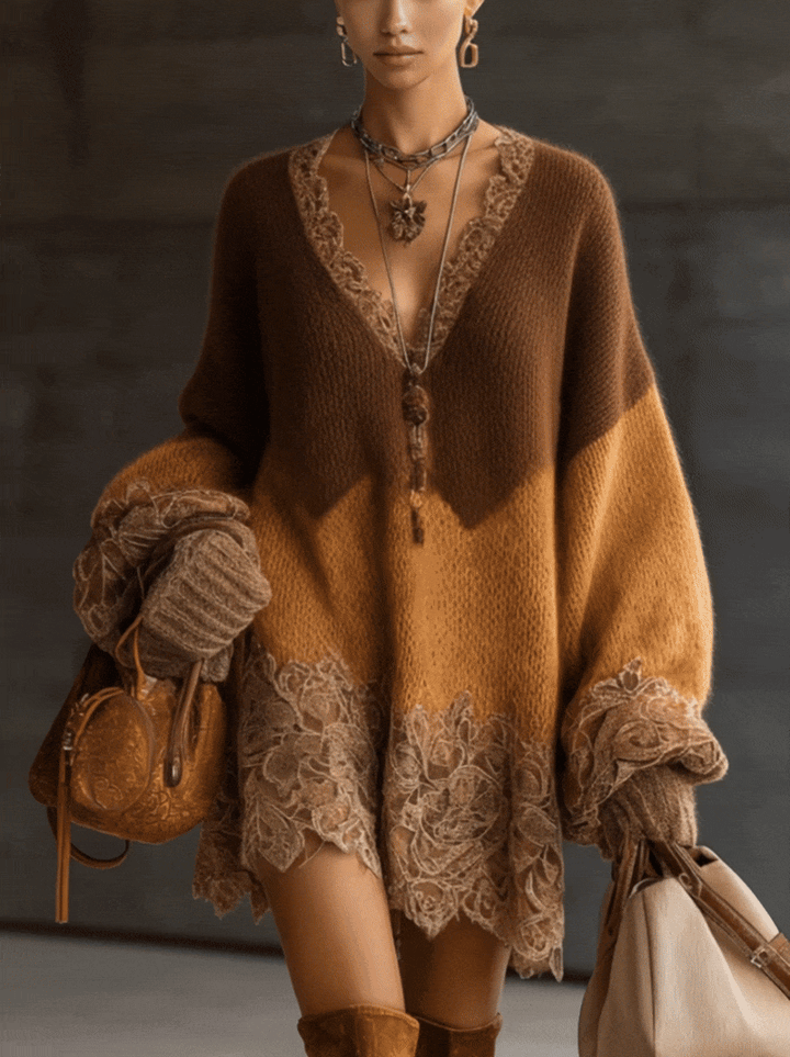 Addyson - Vestido Suéter Casual con Estilo