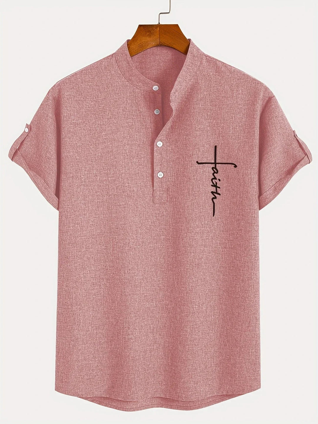 Harlan - Camisa de cuello alto texturizada
