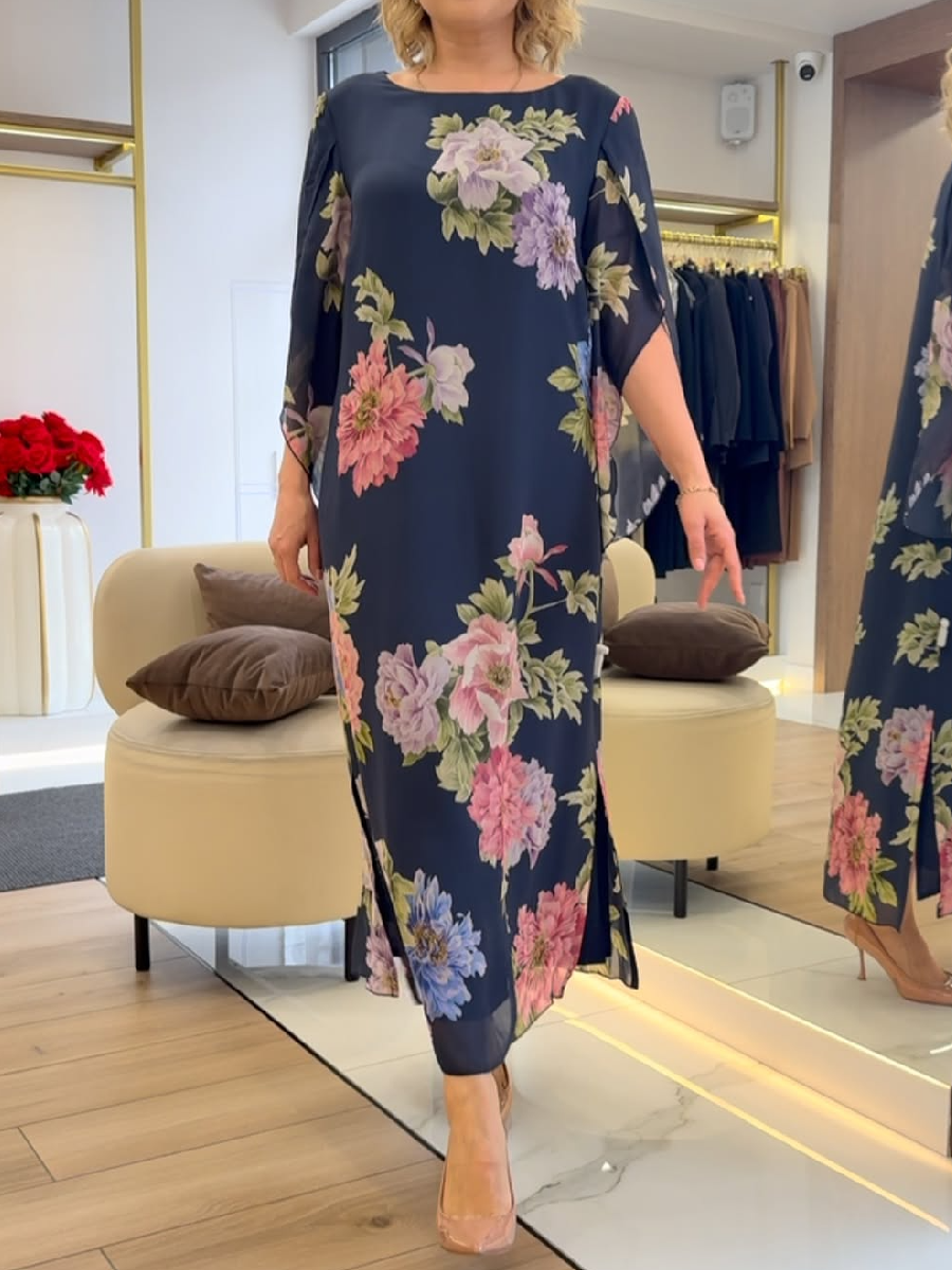 Halle - Vestido maxi floral holgado