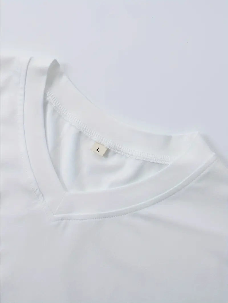 Trevor - Playera de cuello en V con tacto suave