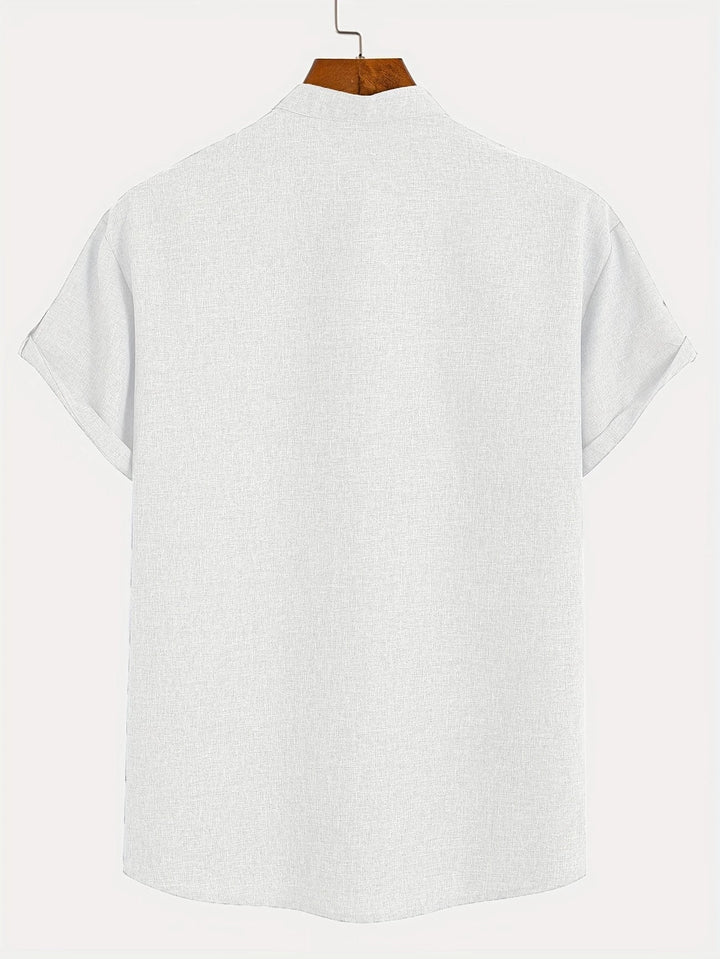 Harlan - Camisa de cuello alto texturizada