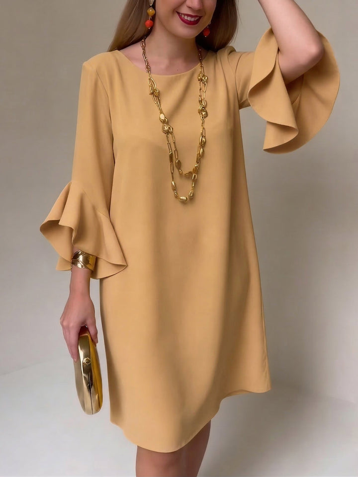 Hilaria - Minivestido de mangas con vuelo
