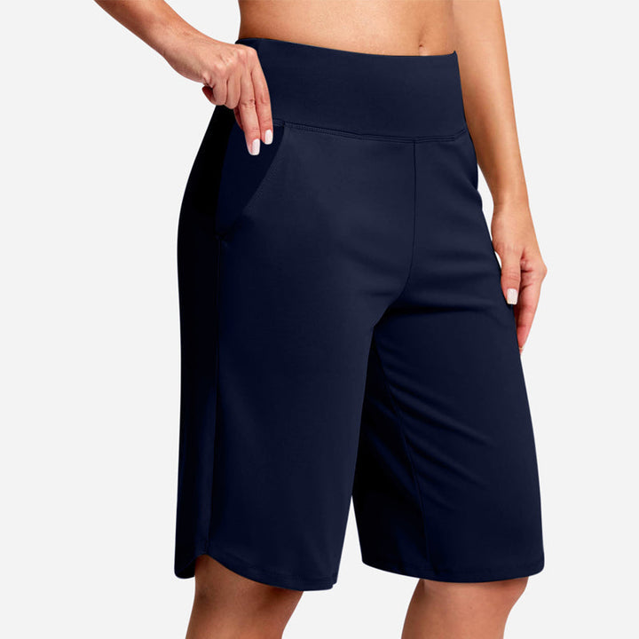 Kendall - Shorts ciclistas de tiro alto con bolsillo