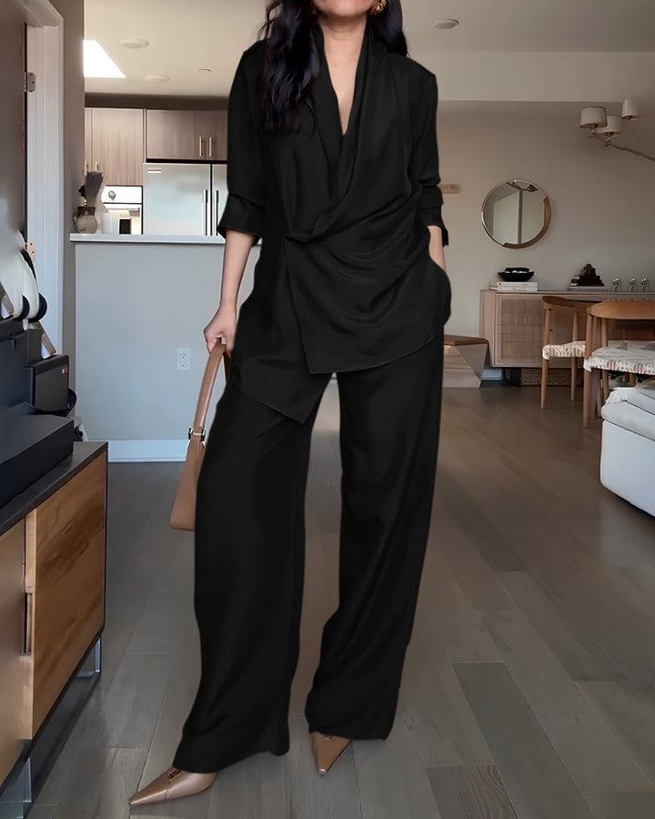 Niosa - Conjunto de camisa y pantalón de tacto suave