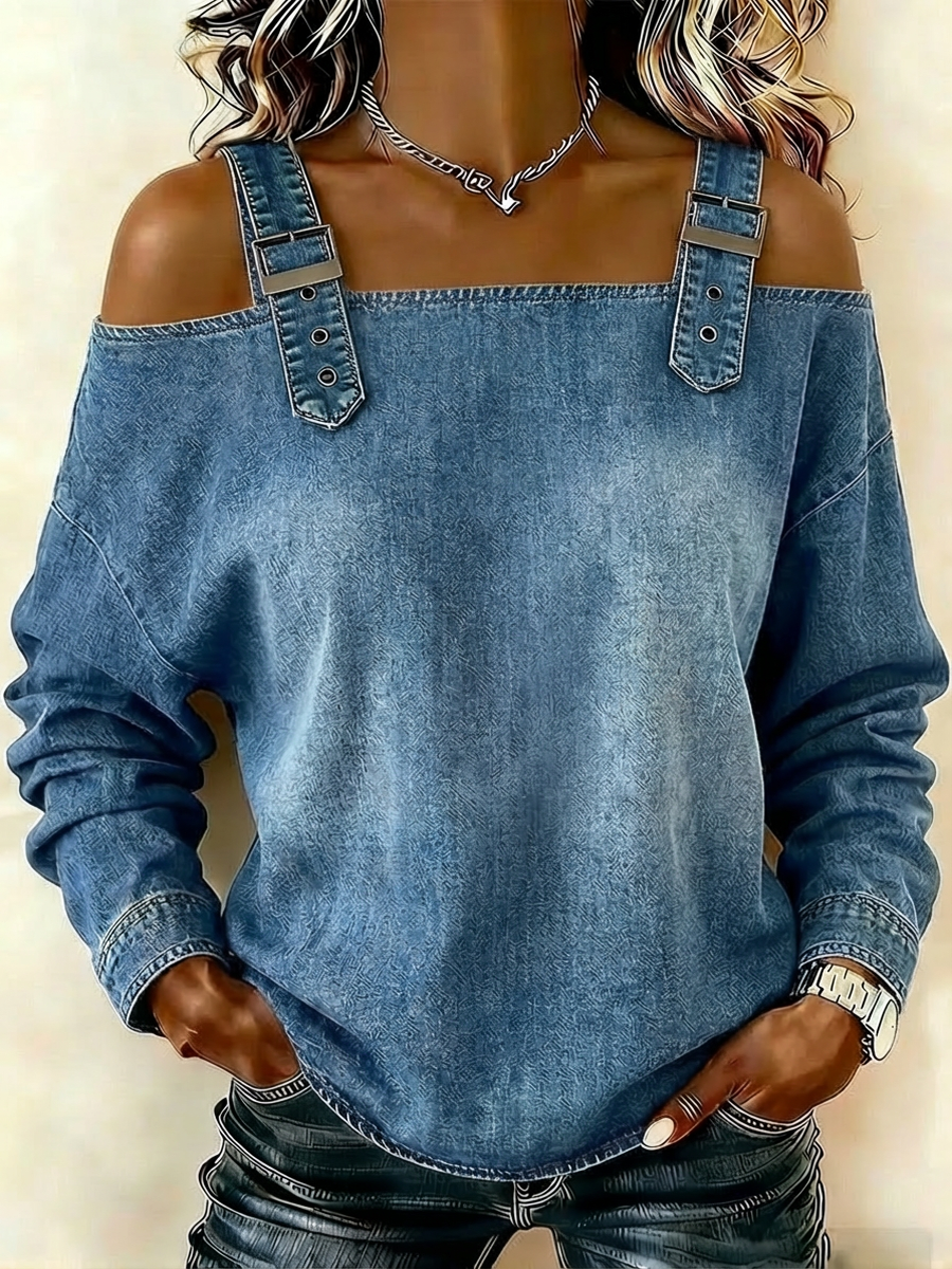Carys - Top con escote bardot y detalle de tirantes