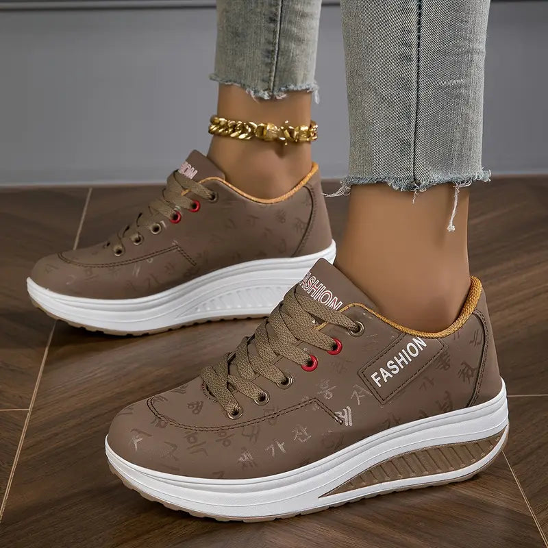 Sable - Tenis casuales de plataforma con agujetas