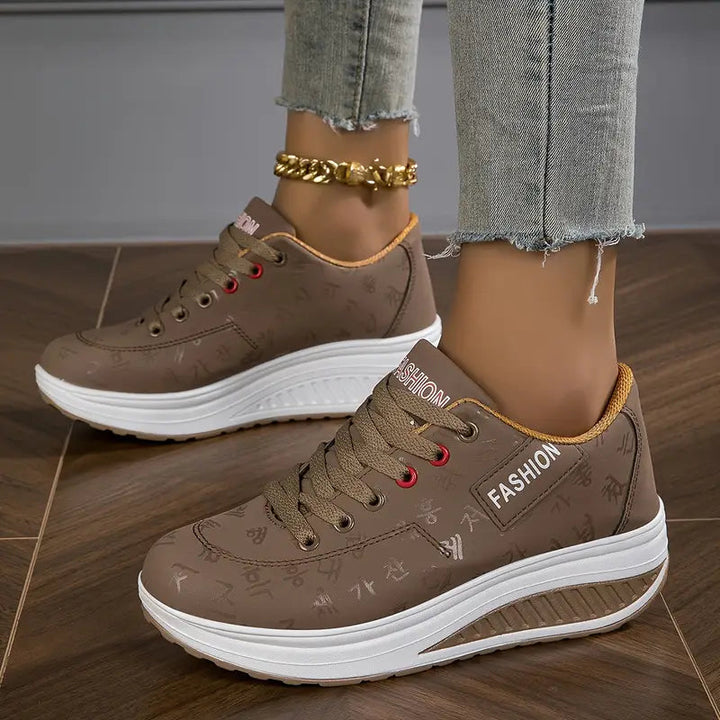 Sable - Tenis casuales de plataforma con agujetas