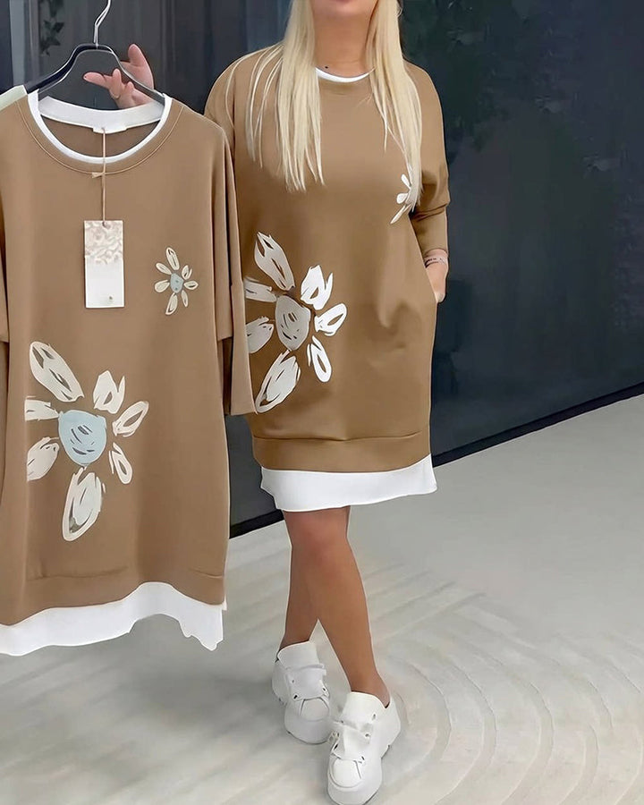 Helia - Vestido tipo sudadera de tacto suave
