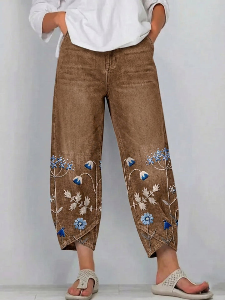 Giada - Jeans de corte relajado con estampado