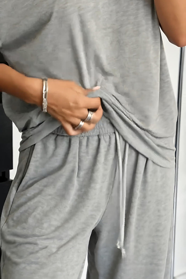 Cosima - Conjunto de top y pantalón de corte holgado