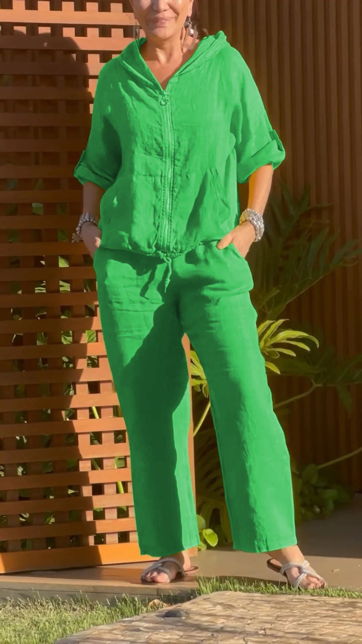 Florina - Conjunto de sudadera con cierre y pantalón