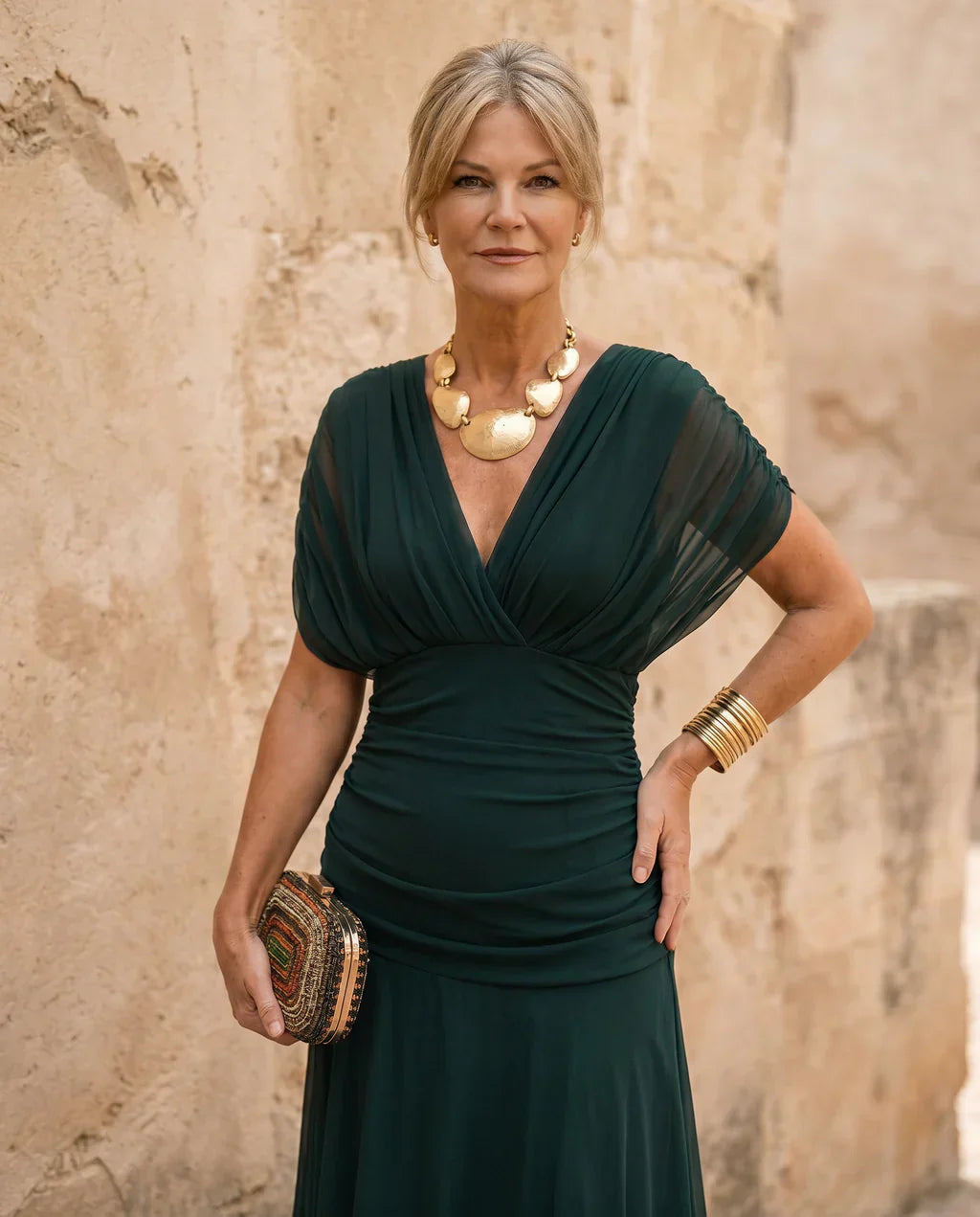 Samantha - Vestido elegante con drapeado